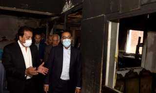 رئيس الوزراء يتوجه لزيارة مصابى حريق كنيسة ”أبو سيفين“ بالمنيرة