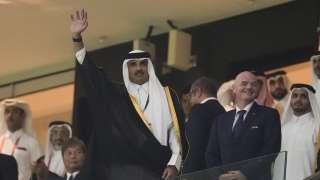 أمير قطر يعلن انطلاق بطولة كأس العالم 2022 بحضور الرئيس ”السيسي“