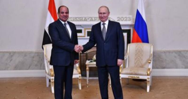 الرئيس عبد الفتاح السيسى ونظيره الروسي بوتين