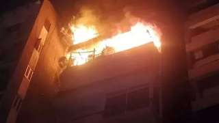 ماس كهربائي.. البحث الجنائي يعاين حريق وحدة سكنية في الإسكندرية