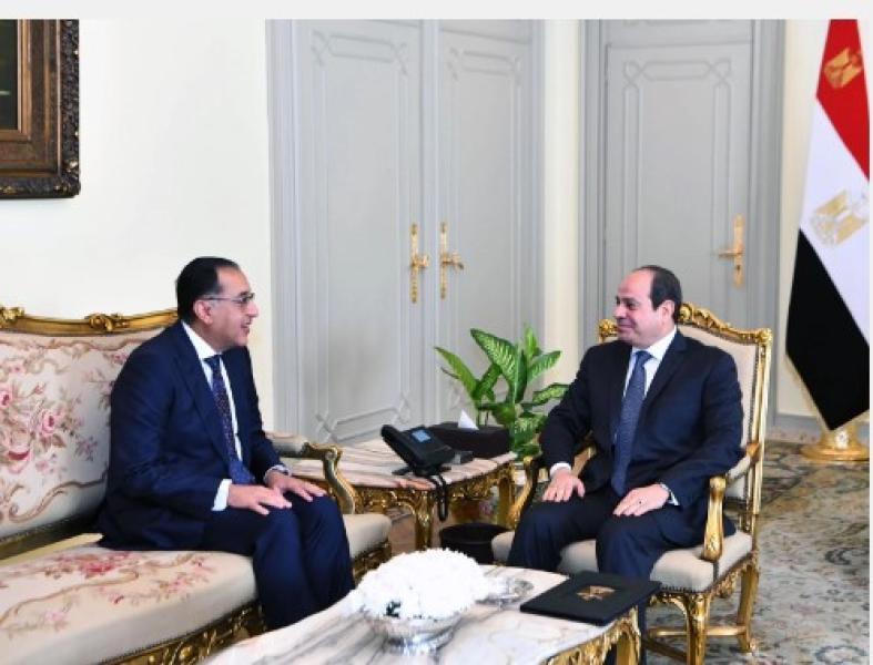الرئيس عبد الفتاح السيسى و مصطفى مدبولى