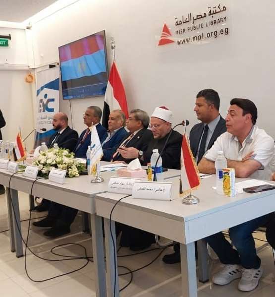 مفتي الجمهورية ومحمد الغيطي في ورشة مكافحة الفكر المتطرف على السوشيال ميديا