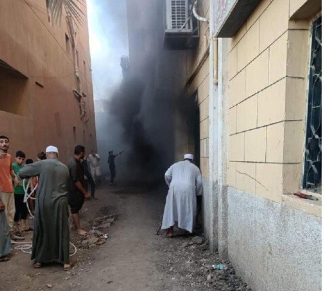 حريق مسجد بالجيزة