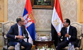 بدء جلسة مباحثات موسعة لرئيسي وزراء مصر وصربيا