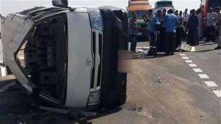 انقلاب ميكروباص في حادث مروع بحدائق أكتوبر