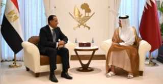 رئيس الوزراء يبحث مع نظيره القطري دعم الاستثمارات المشتركة