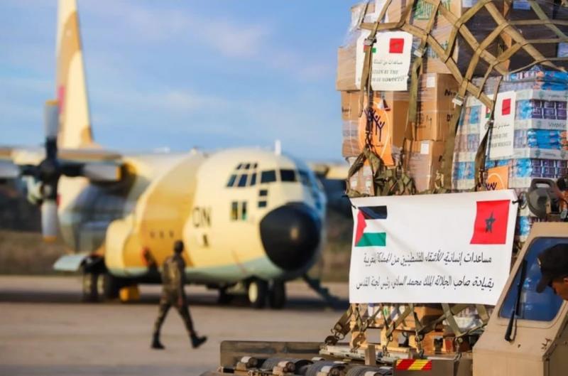 مساعدات إنسانية عاجلة إلى غزة بأمر من الملك محمد السادس