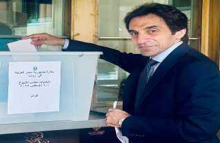 السفير بسام راضى يدلى بصوته فى انتخابات الشيوخ بسفارة مصر بروما|صور