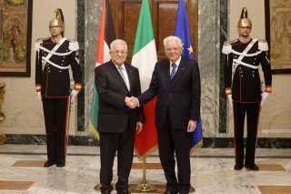 الرئيس الفلسطيني يبحث مع نظيره الإيطالي العلاقات الثنائية بين البلدين