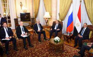 مشاورات سياسية بين وزيرى الخارجية المصرى والروسي بالقاهرة| صور