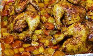 إفطار رمضان.. طريقة عمل طاجن الفراخ بالخضار في الفرن