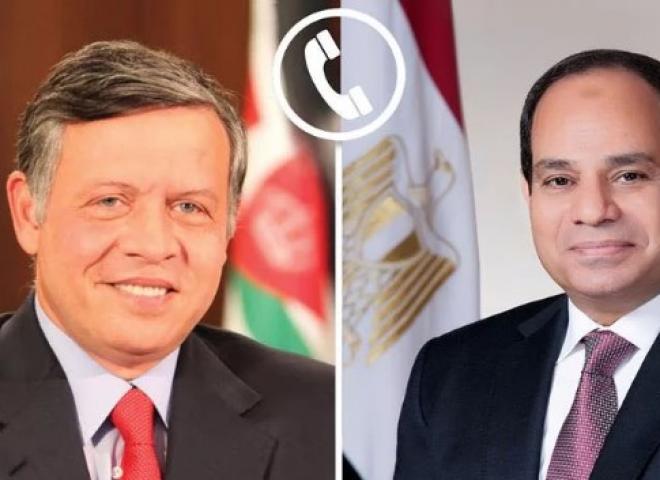 الرئيس السيسي يؤكد للملك عبد الله الثاني تضامن مصر الكامل مع الأردن ضد الهجوم الإيراني