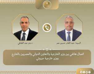 وزير الخارجية يبحث مع نظيره الجيبوتي العلاقات الثنائية وتطورات الأوضاع في القرن الإفريقي