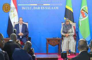 الرئيس السيسي ورئيسة تنزانيا يشهدان التوقيع على عدد من الاتفاقيات ومذكرات التفاهم