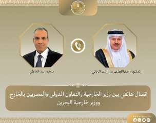 وزير الخارجية ونظيره البحريني يشددان على ضرورة ضمان حرية الملاحة في الممرات الدولية