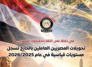 تحويلات المصريين العاملين بالخارج تسجل مستويات قياسية خلال عام 2025 /2026| إنفوجراف