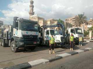 رئيس «القابضة للمياه» يوجه برفع درجة الاستعداد والانتشار المسبق للمعدات وفرق الطوارئ لمواجهة الأمطار |صور